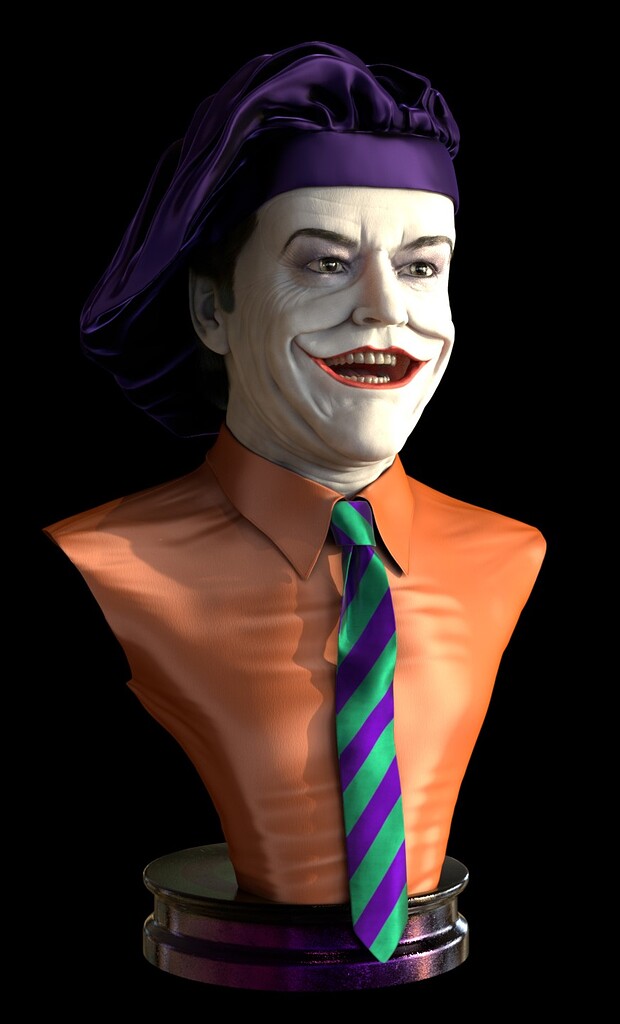 Joker Bust (Jack Nicholson) ZBrushCentral