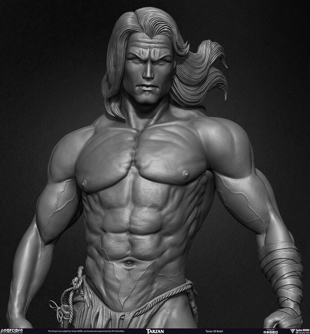 Tarzan 3D Model sculpted by Yacine BRINIS 034
