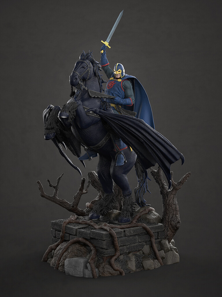 black knight statue