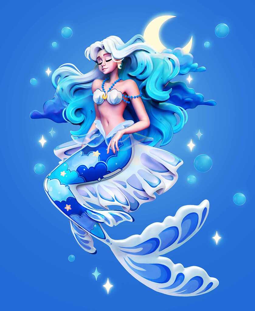 Moon Mermaid - ZBrushCentral