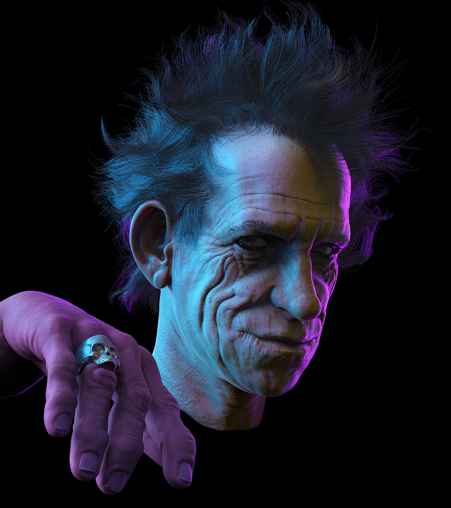 Keith Richards - ZBrushCentral