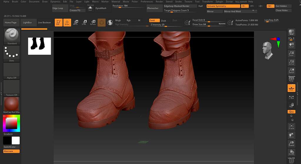 zbrush draw size too small
