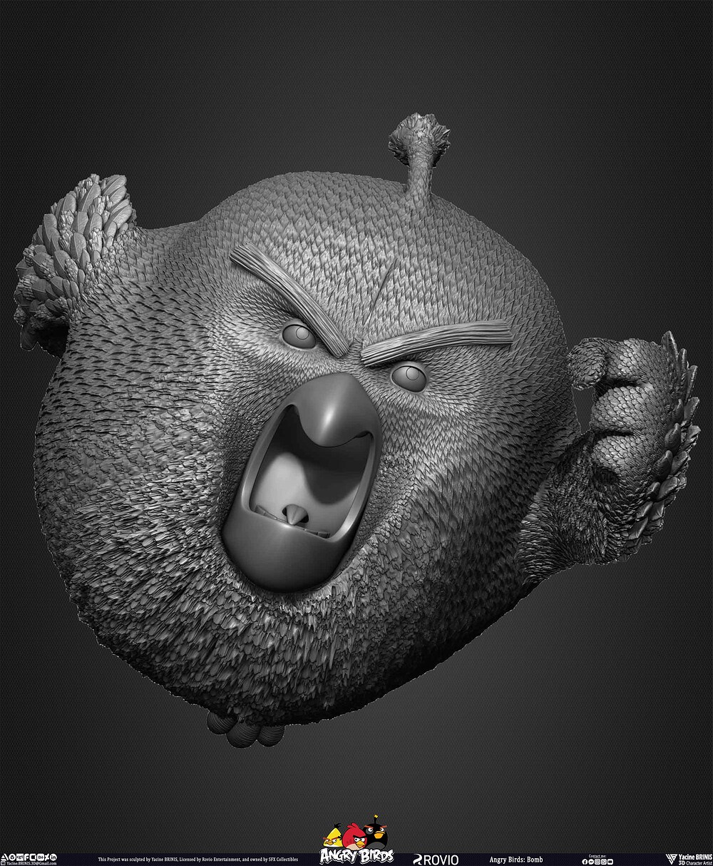Bomb Angry Birds Rovio Entertainment, Sculpted By Yacine BRINIS 019