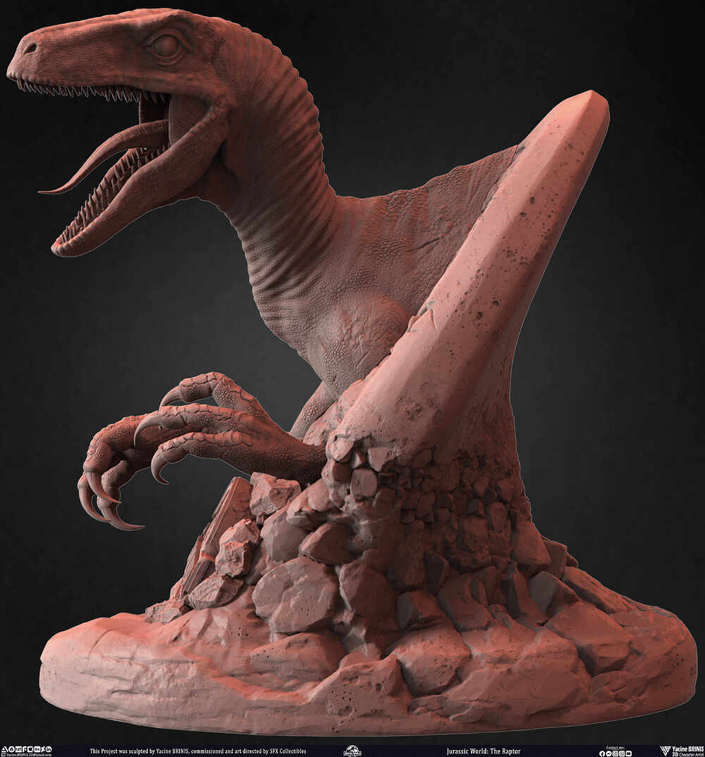 Jurassic World The Raptor sculpted by Yacine BRINIS 020
