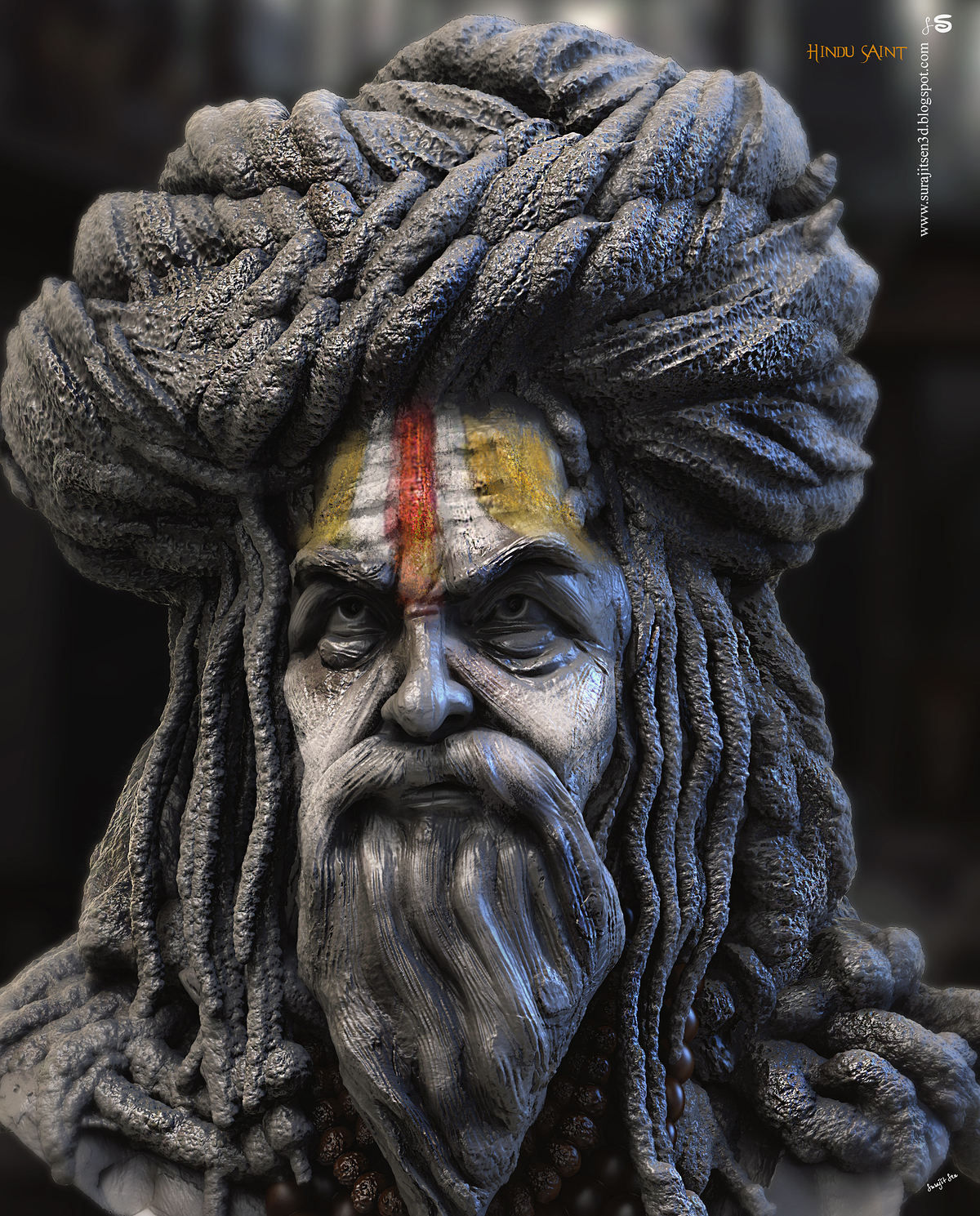 Hindu_Saint_Digital_SCulpture_SurajitSen_Aug2020A