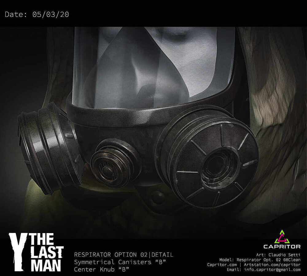 Y The Last Man Respirator 02 Center Nub Design Detail View By Capritor