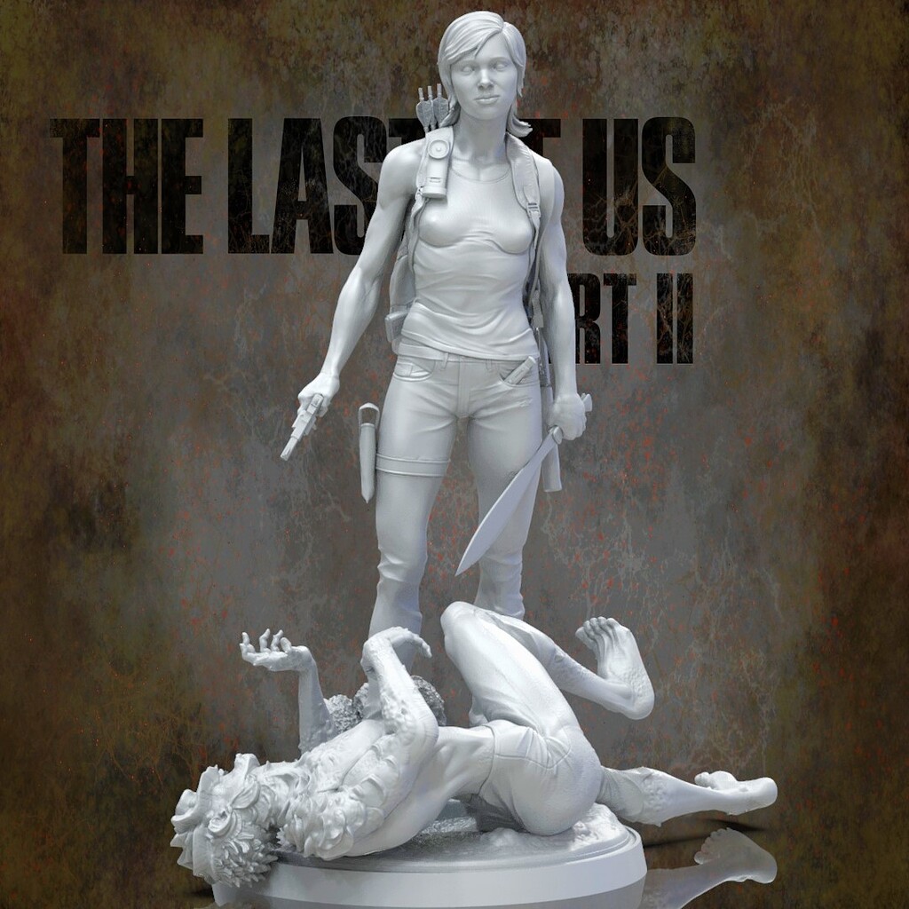 Ellie - Statue (The Last of Us Part 2) - Buy Royalty Free 3D model