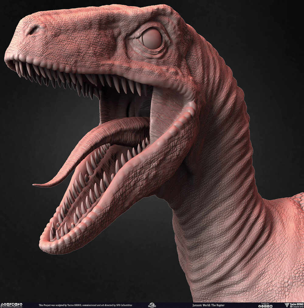 Jurassic World The Raptor sculpted by Yacine BRINIS 026