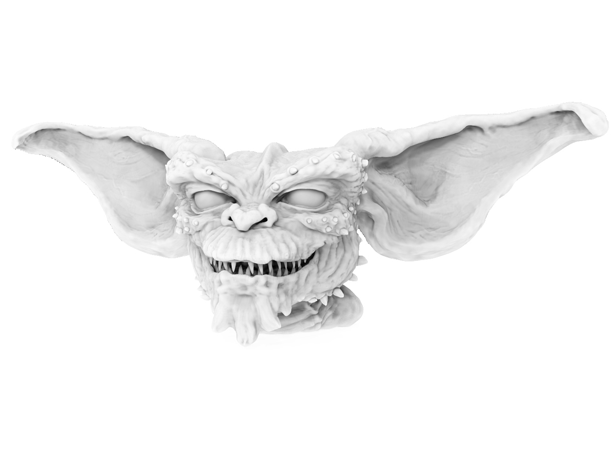 Gremlin head ZBrush ambient occlusion