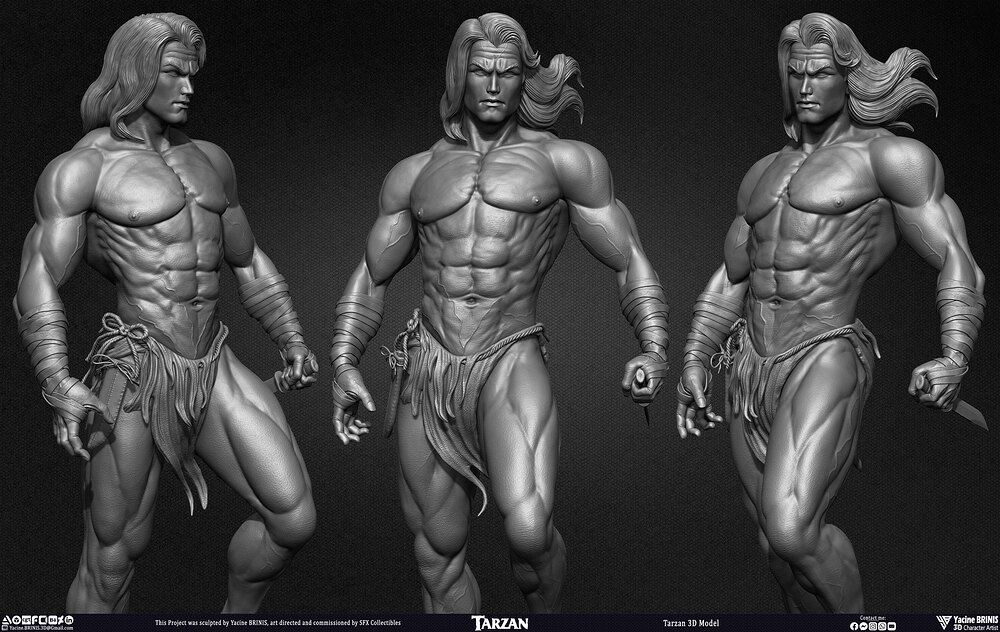Tarzan 3D Model sculpted by Yacine BRINIS 011