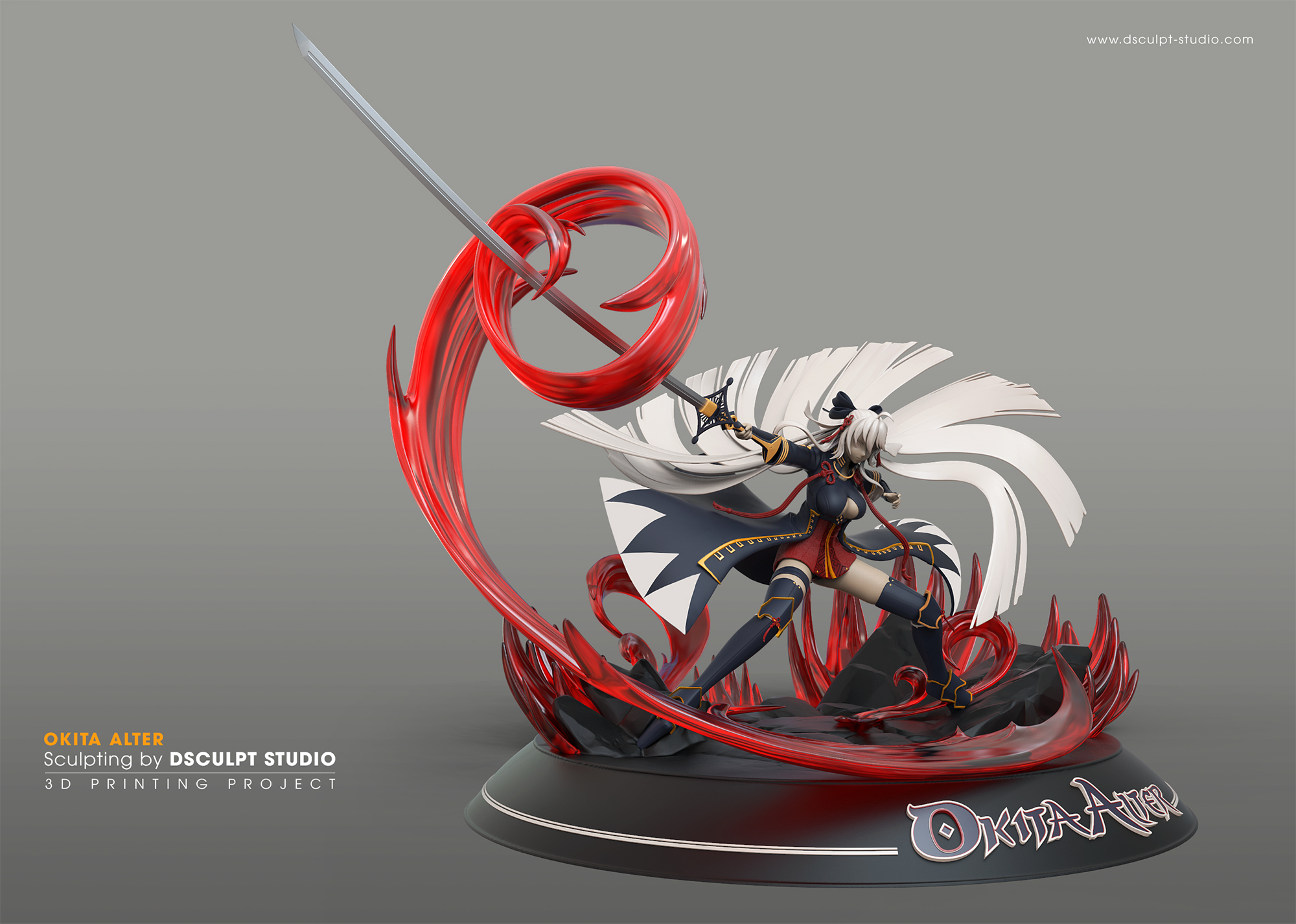 fate マテリアル(おまけ付き) figma Alter Ego/Okita Souji (Alter) (Fate/Grand Order)