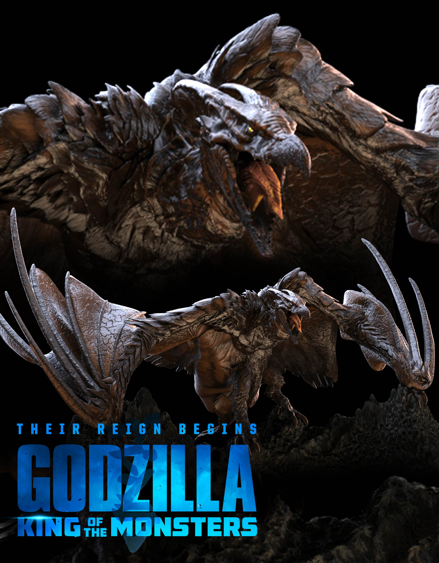 godzilla king of monsters zbrush