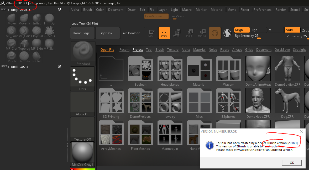 zbrush 2019 where are my 2018 files