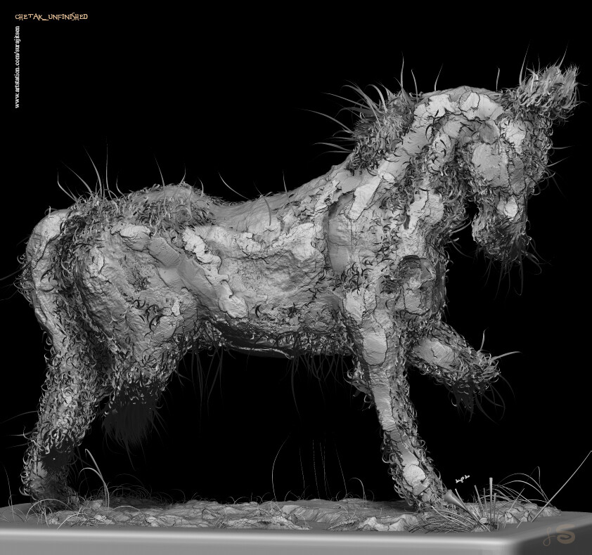 Chetak_Unfinished_Digital_SCulpture_SurajitSen_Revised_2022_wip