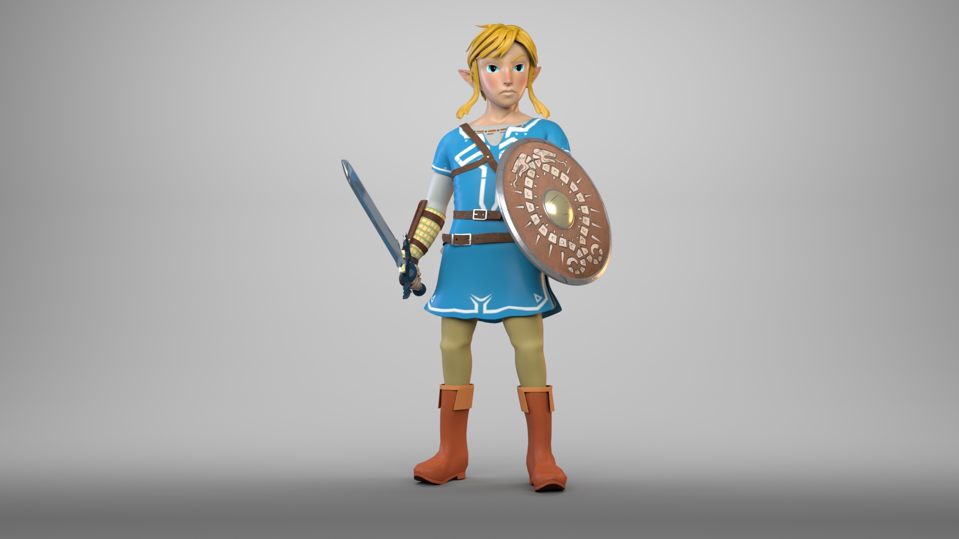 Link - The legend of Zelda Breath of the Wild - 3D model by