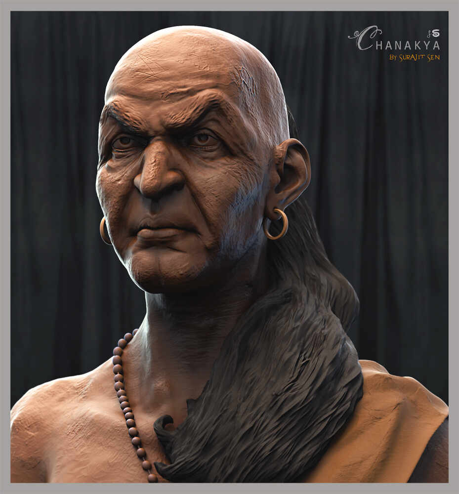 Chanakya_Digital_Sculpture_SurajitSen_Jan2022A_L