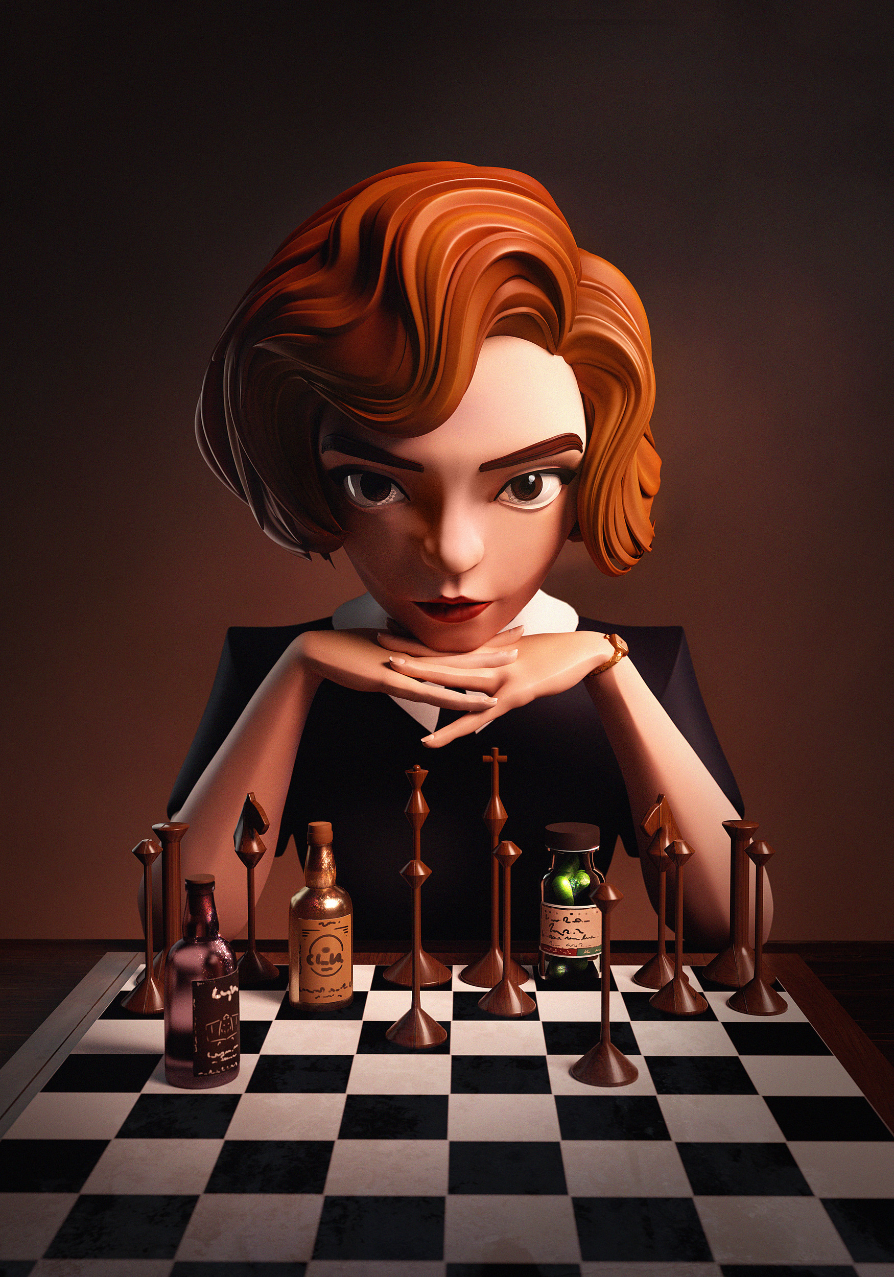 Image of beth harmon from the queen's gambit