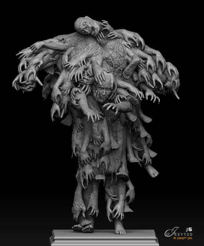 Jeeytod_Creature_Digital_Sculpture_SurajitSen_Jul2022A_WIP