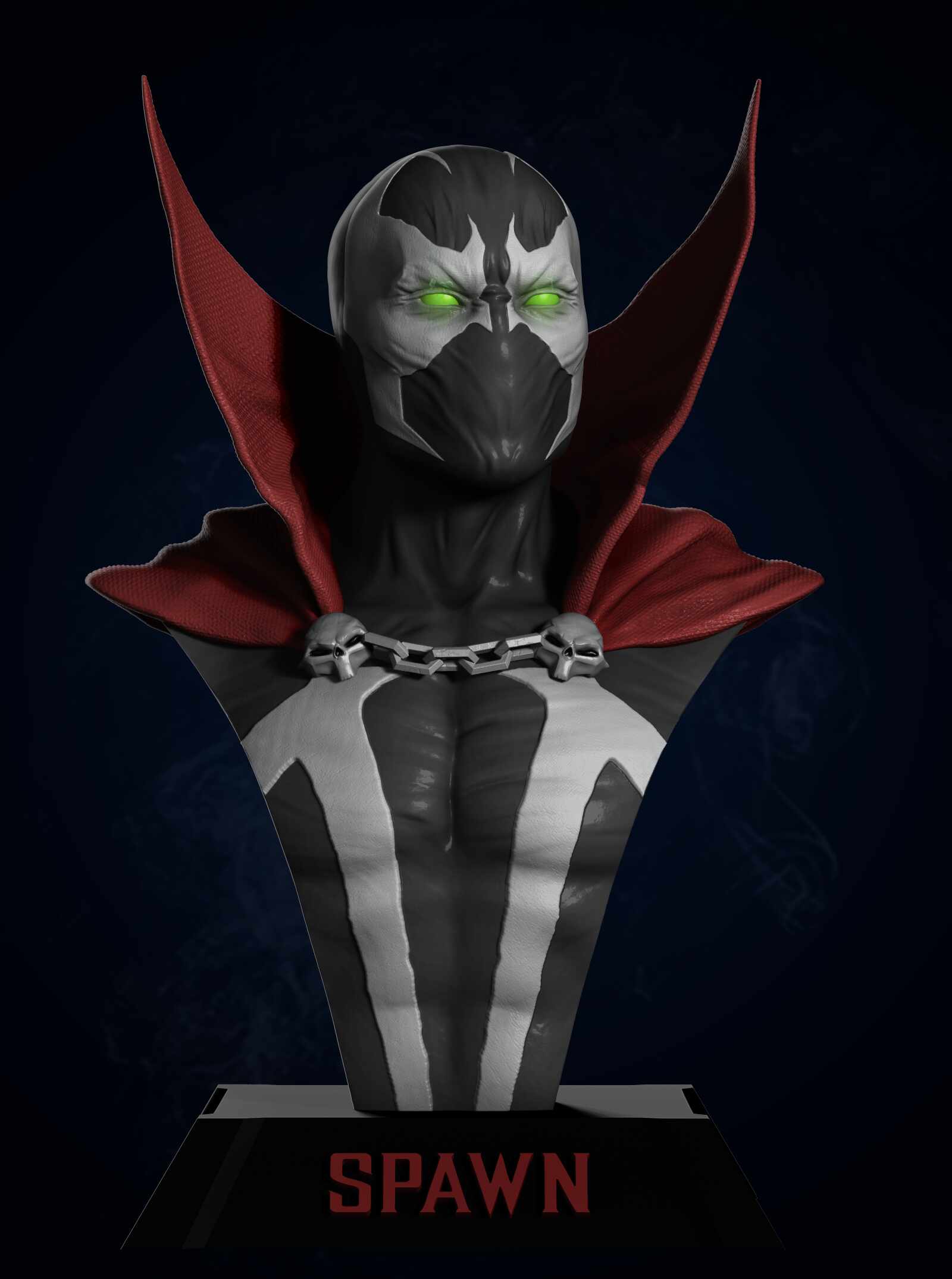 3D Printed Painted/Hand Painted SPAWN BUST