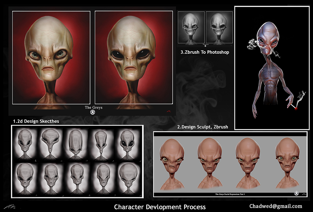 Grey alien Charcter developmet  procces sheet.jpg