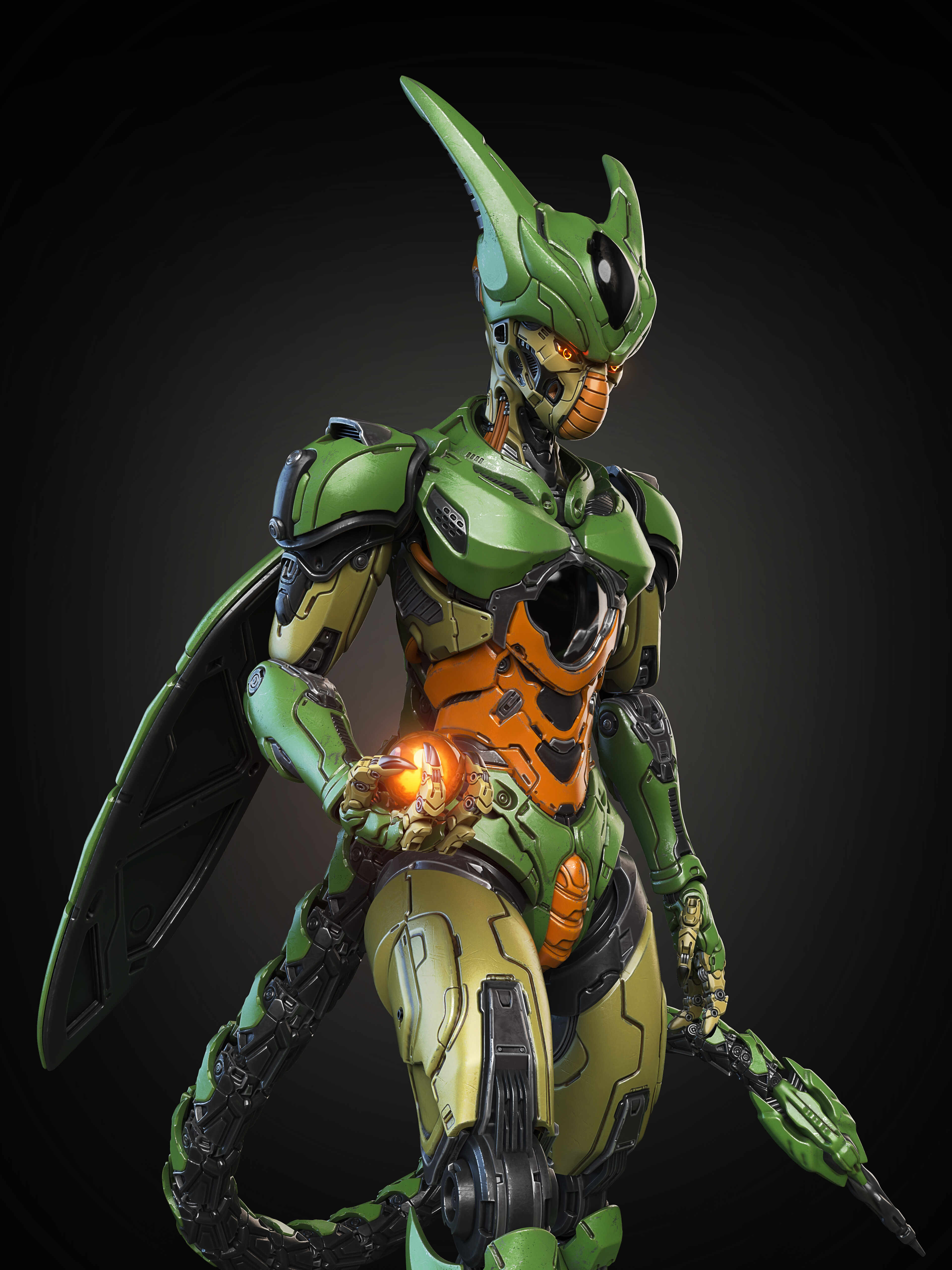 Dragon ball Imperfect Mecha Cell - ZBrushCentral