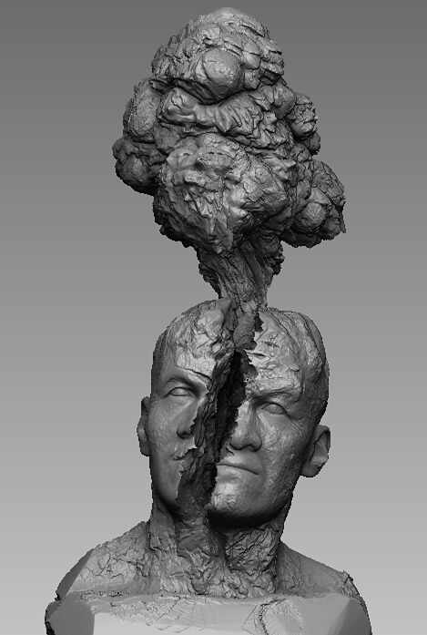 Exhausted_Digital_Sculpture_SurajitSen_May2023A_wip