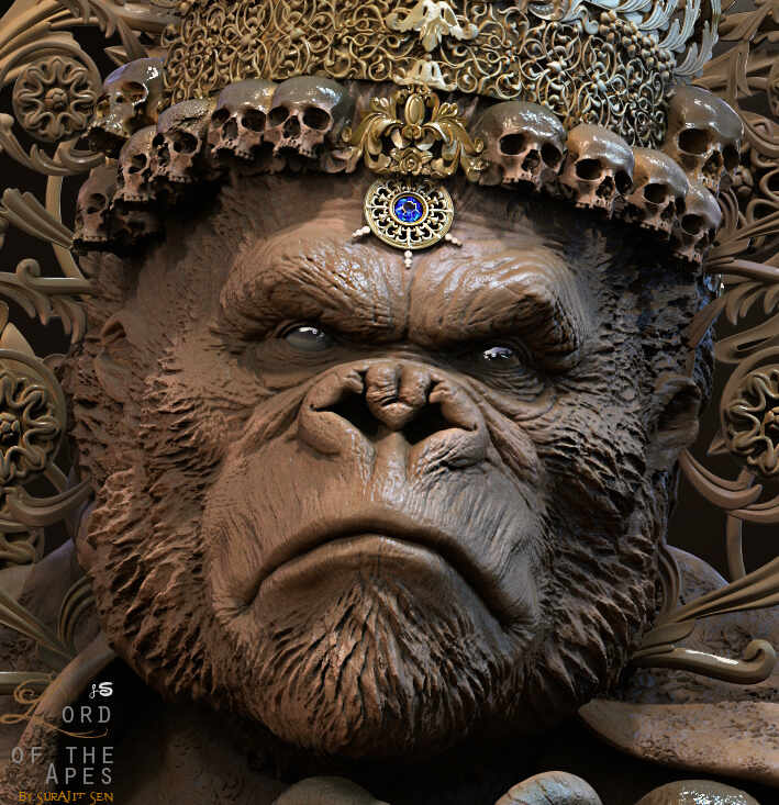 C_Lord of the Apes_Digital_Sculpture_SurajitSen_Jan2022_Closed3