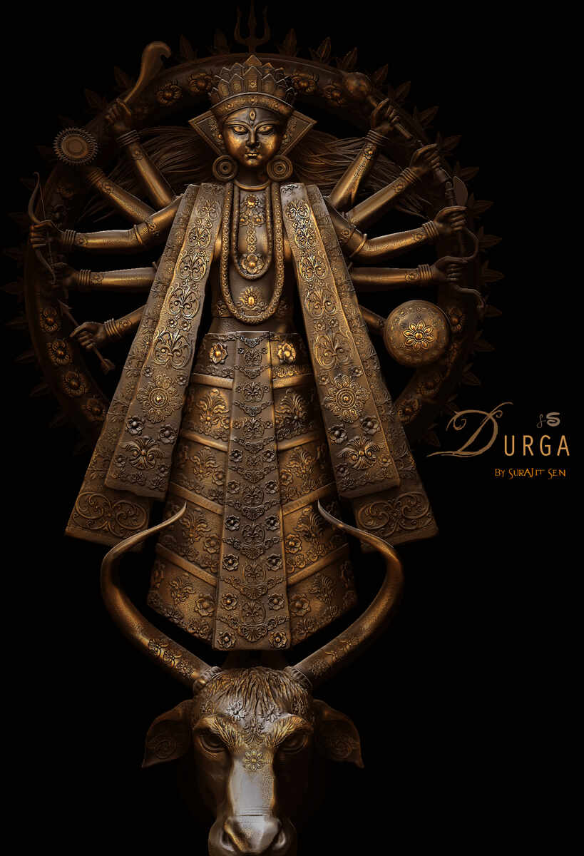 Durga_Digital_Sculpture_SurajitSen_Oct2021_look2_L