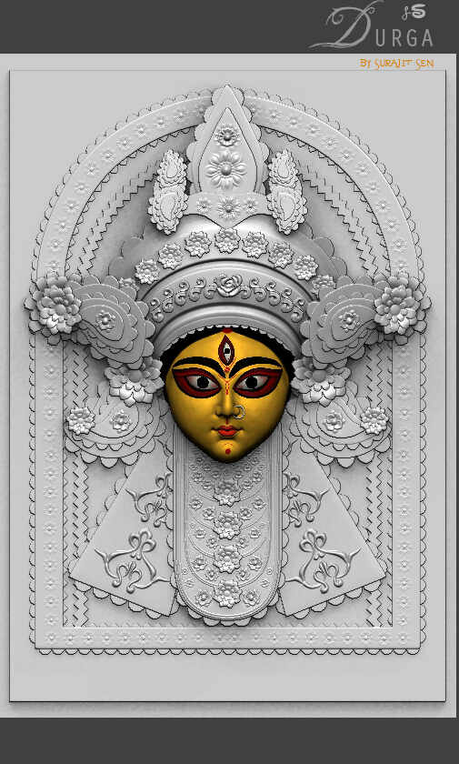 Durga_Digital_Sculpture_SurajitSen_Oct2022_WIP3