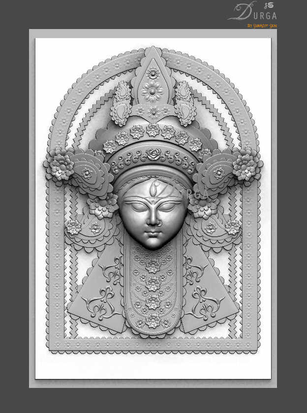 Durga_Digital_Sculpture_SurajitSen_Oct2022_WIP4
