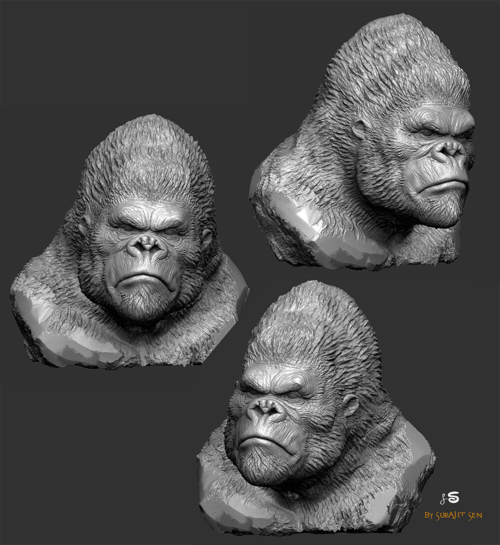King_Kong_Digital_Sculpture_SurajitSen_April2023_WIP