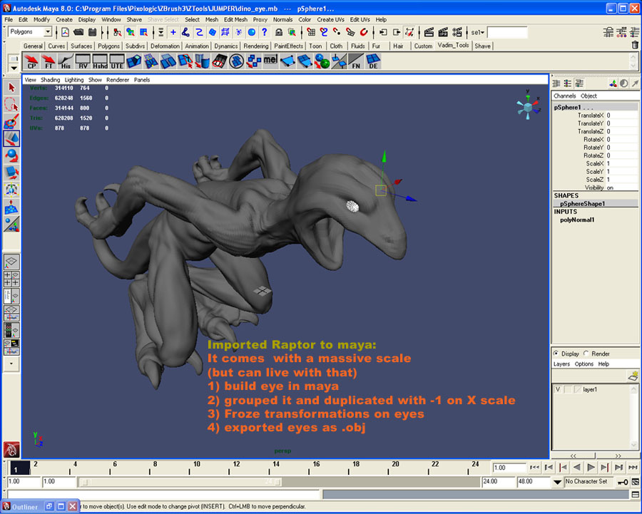 Maya to Zbrush importing problem ZBrushCentral