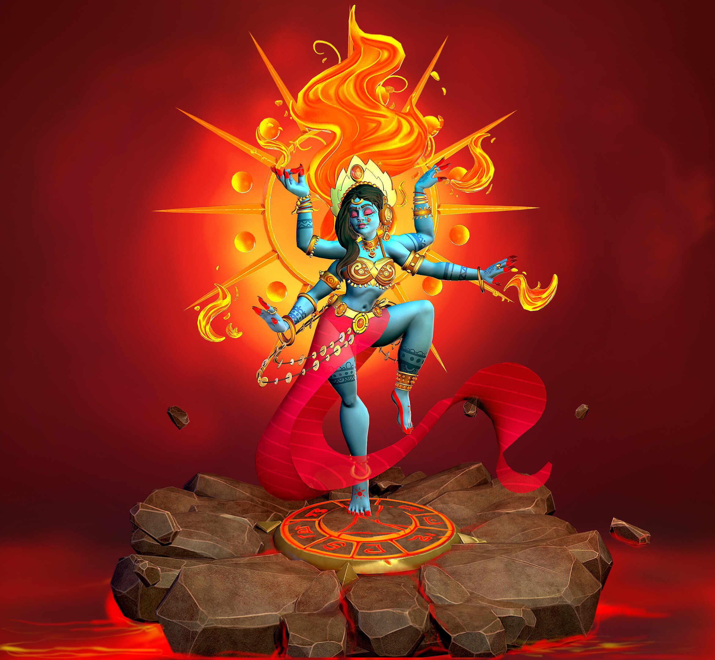 Dancing Maa Kali - ZBrushCentral Dancing Maa Kali - ZBrushCentral