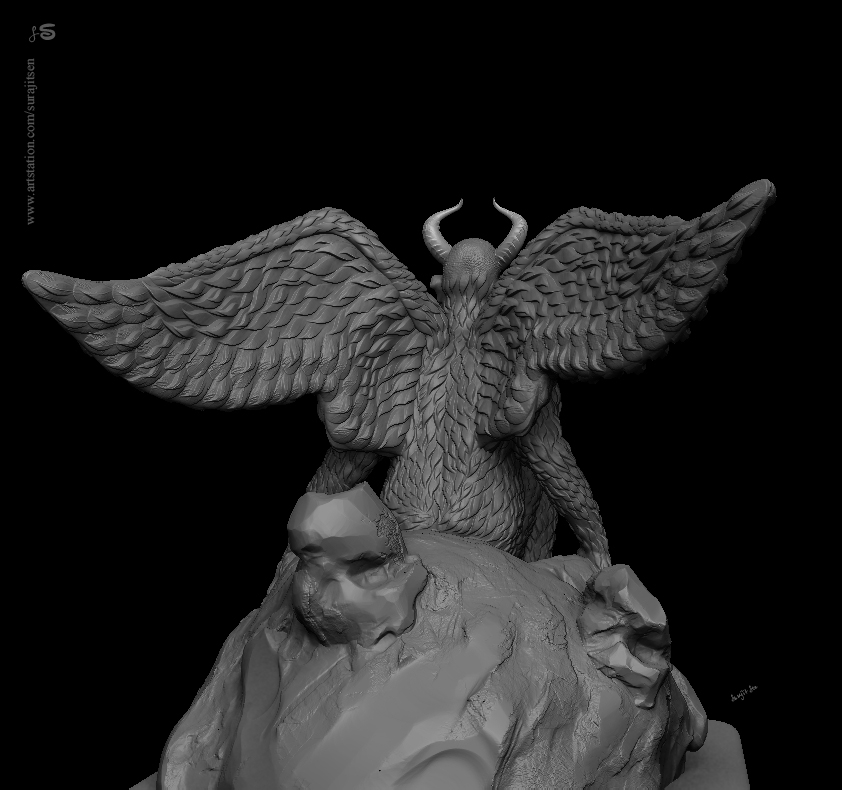 Birdman_V01_Digital_SCulpture_SurajitSen_Aug2019_gry_2