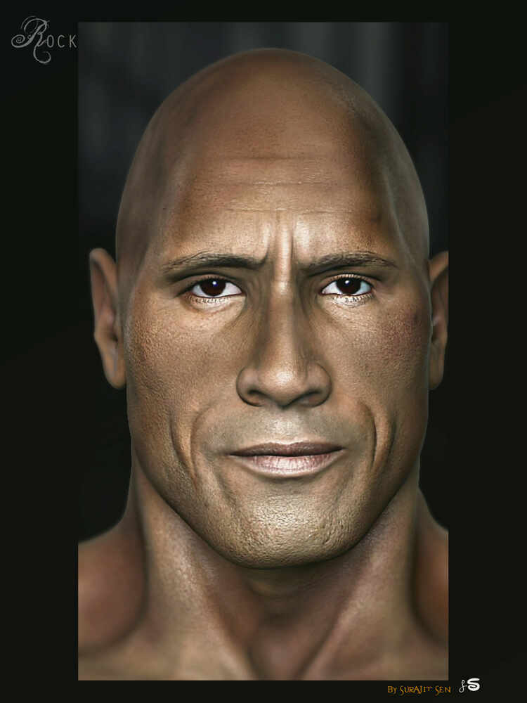 The Rock Dwayne Johnson Realistic Character Modelo 3D