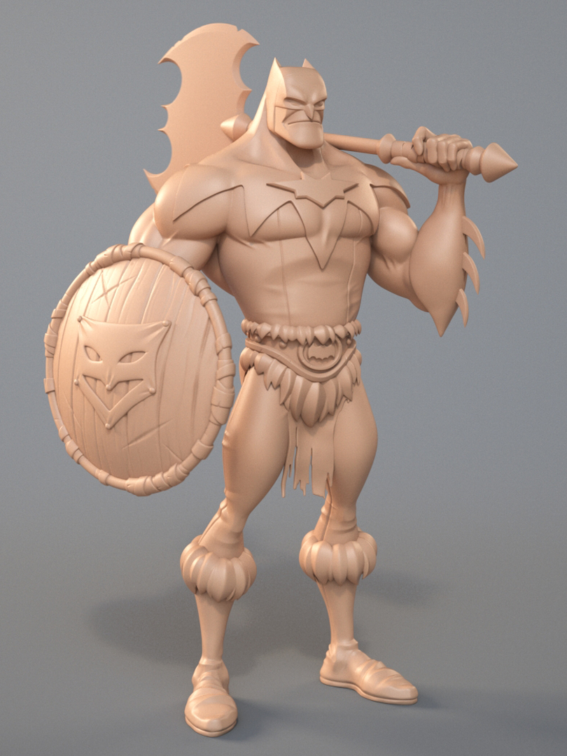 Batman Barbarian clay