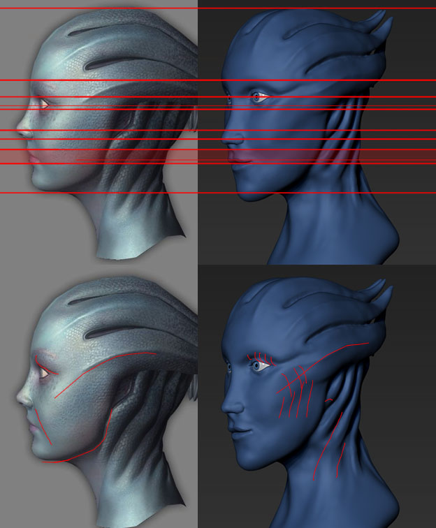 Asari Bust (WIP) - ZBrushCentral