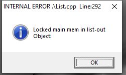 Locked Main mem in list-out onject