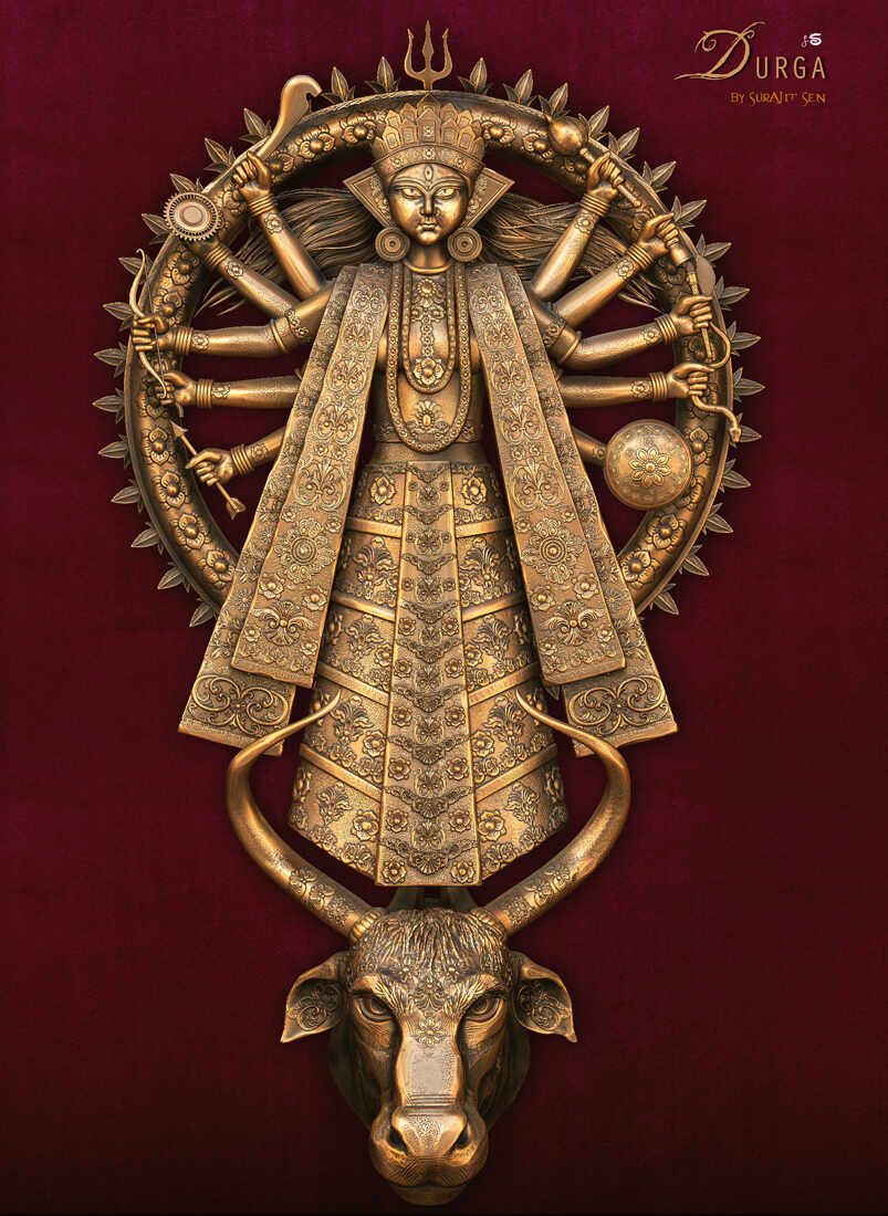 Durga_Digital_Sculpture_SurajitSen_Oct2021A1_L