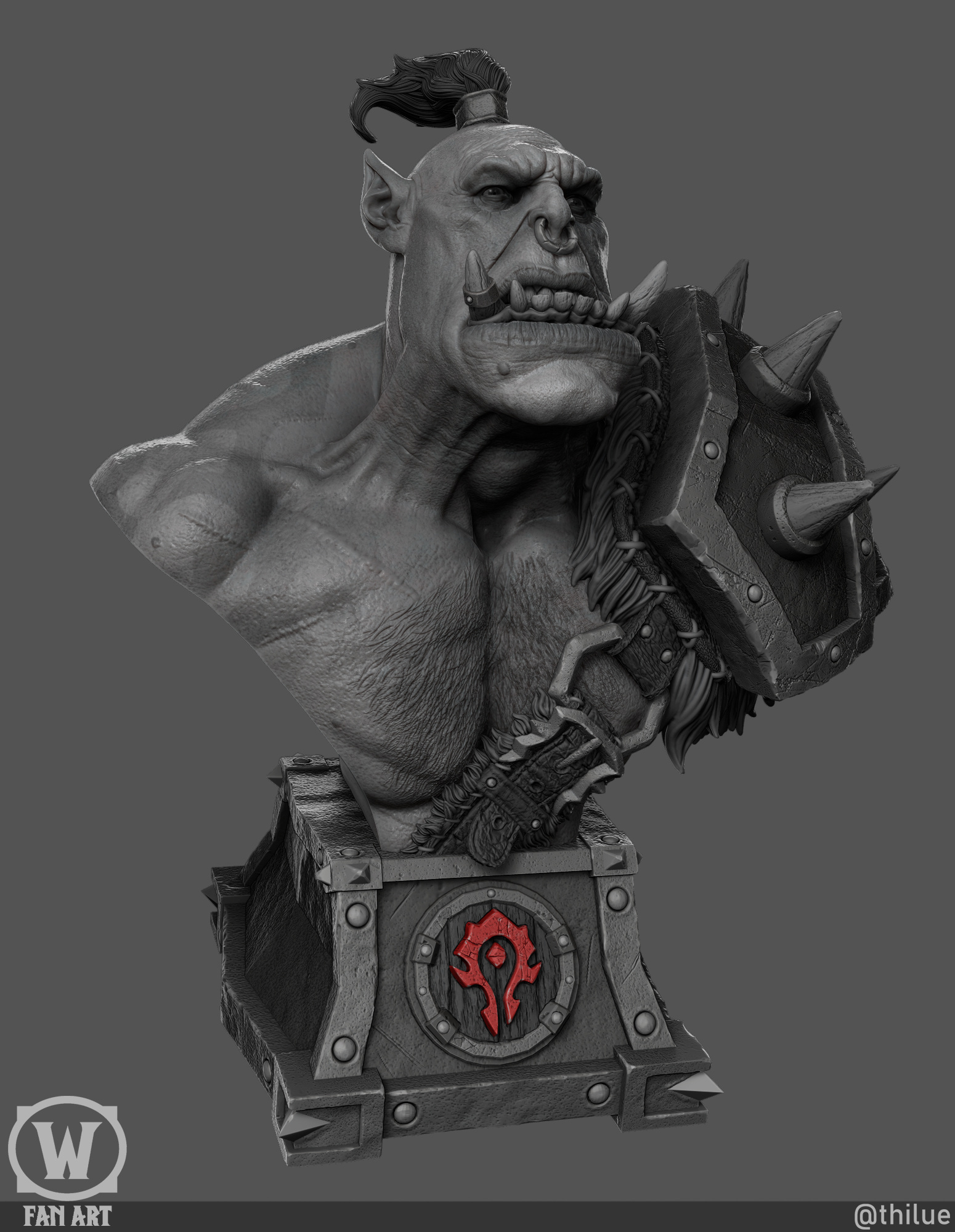 Orgrimmar Art Orgrimmar Grunt Bust Zbrushcentral orgrimmar grunt bust zbrushcentral