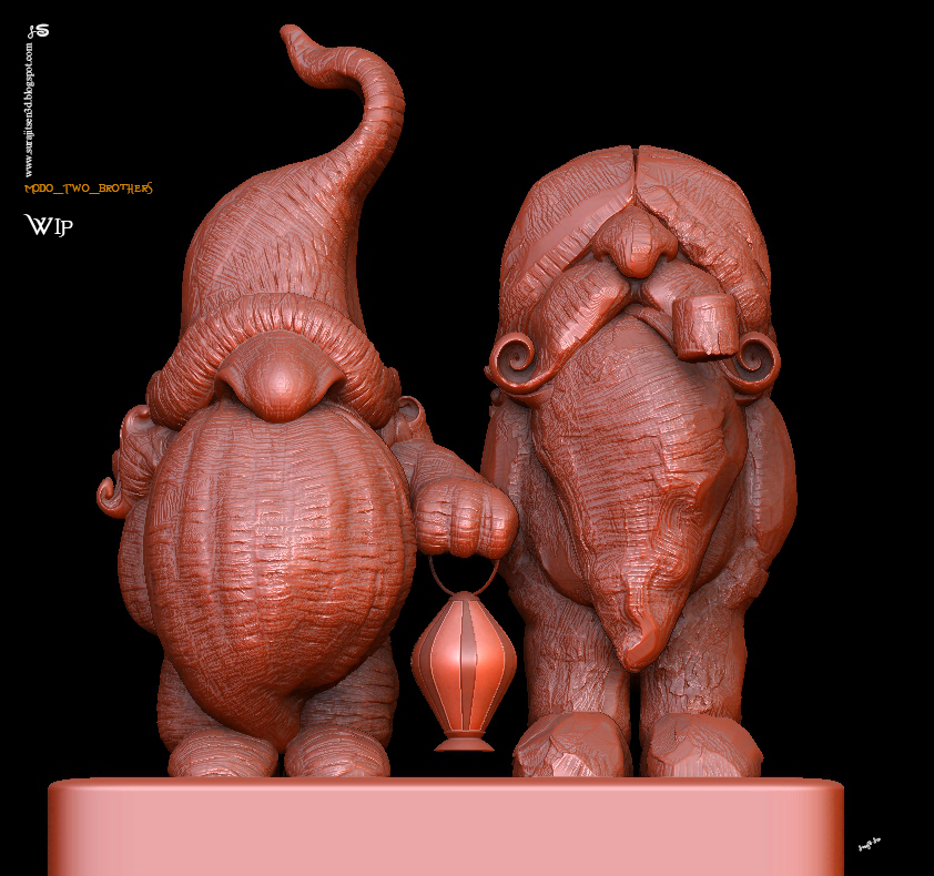Modo_Two_Brothers_Digital_Sculptures_SurajitSen_May2020A_WIP