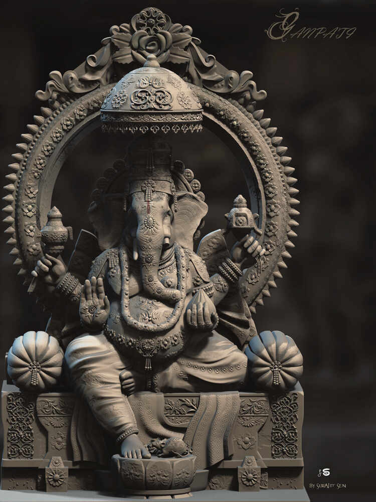 Ganapati_Digital_Sculpture_SurajitSen_Sept2021AS1_L