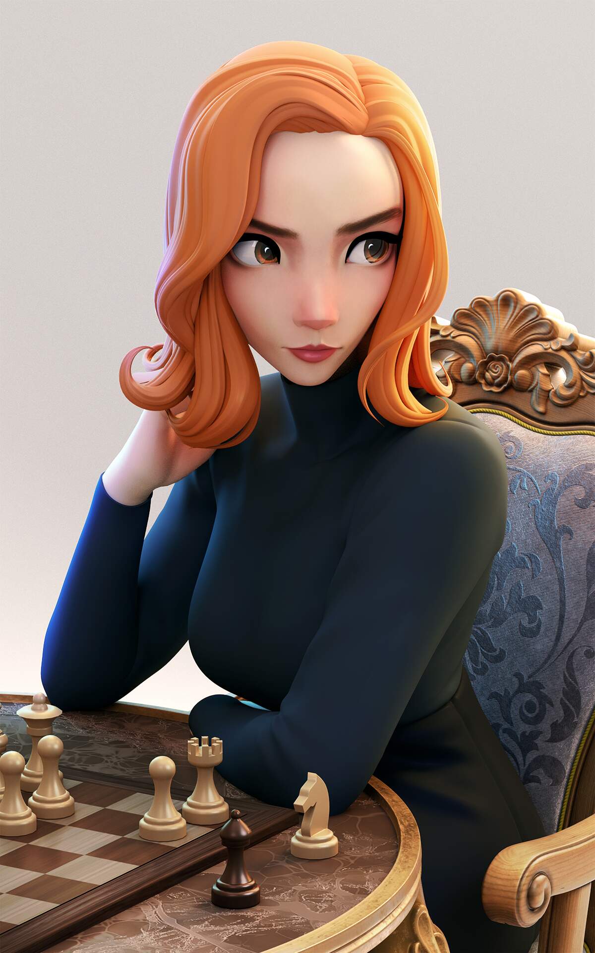 I made Beth Harmon from The Queen's Gambit! : r/Sims3