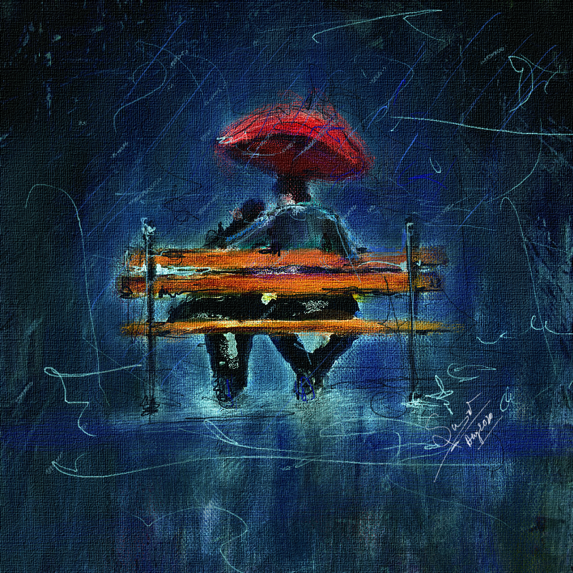 Rain and Romance_Digital_Canvas_Painting_SurajitSen_Aug2020