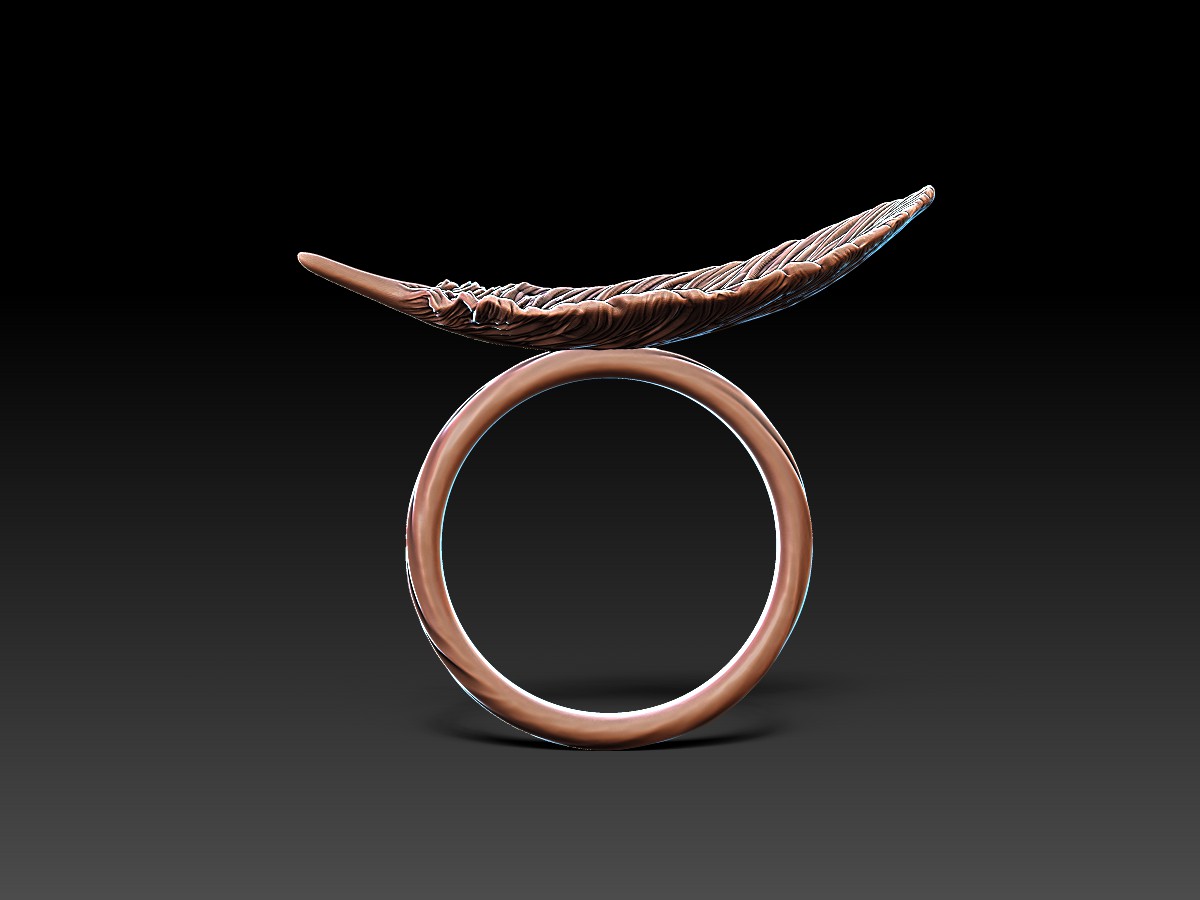 Feather Ring - Elegance - model 1