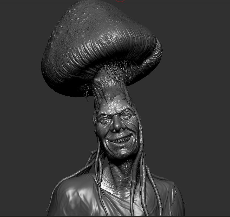 Mushroomman_Digital_SCulpture_SurajitSen_Sept2024_WIP1