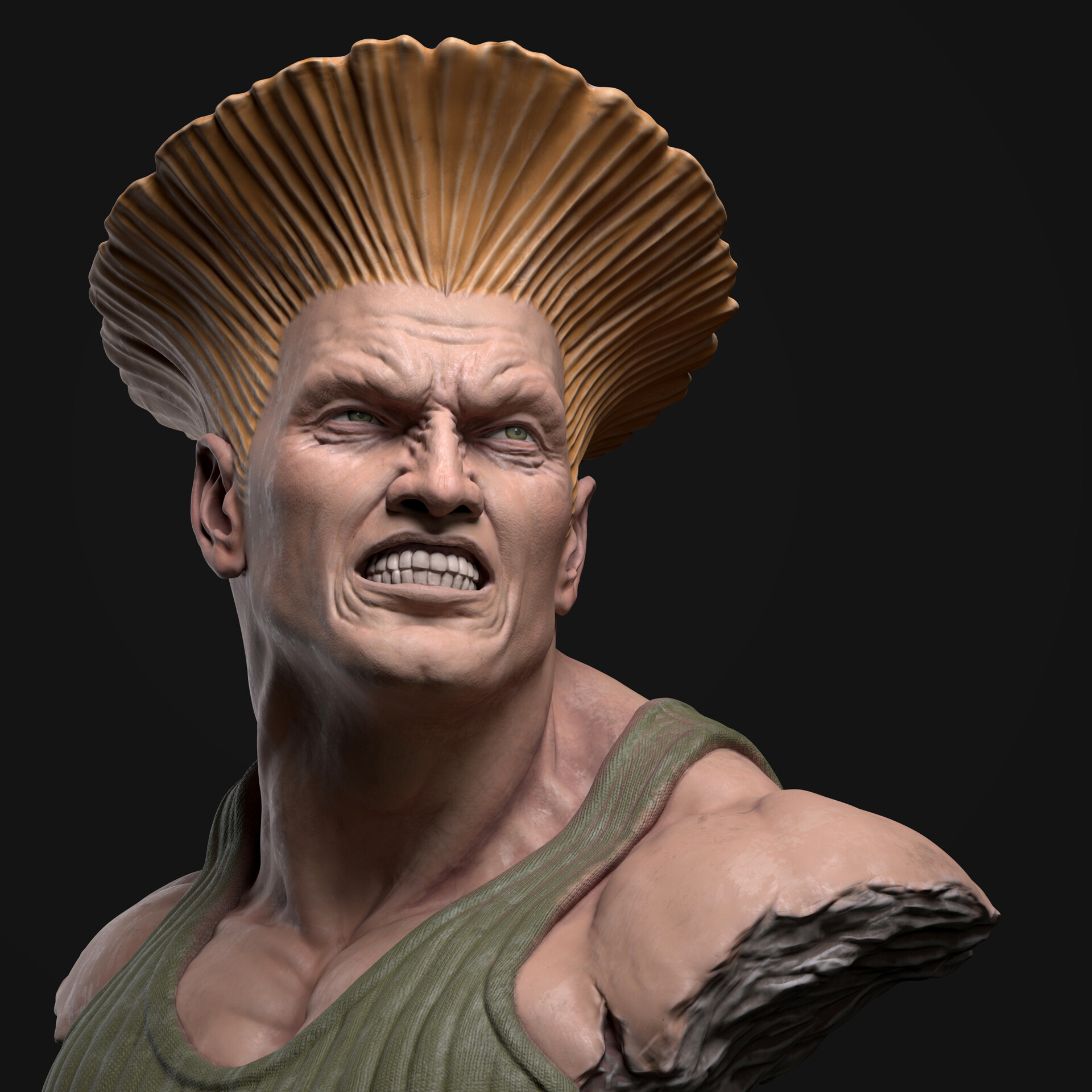 Realistic Guile from Street Fighter - ZBrushCentral