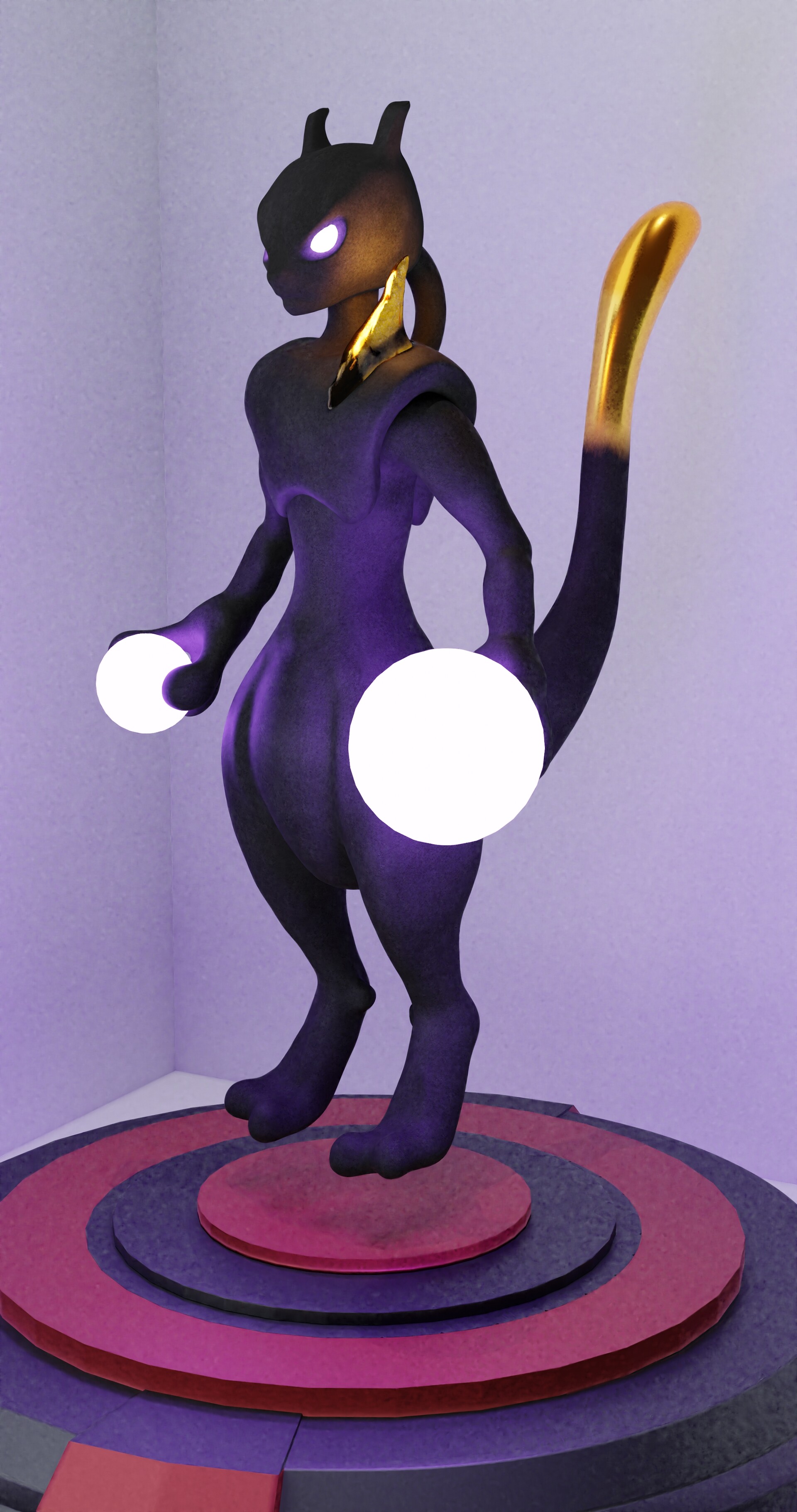 SHADOW MEWTWO POKEMON 3D model 3D printable