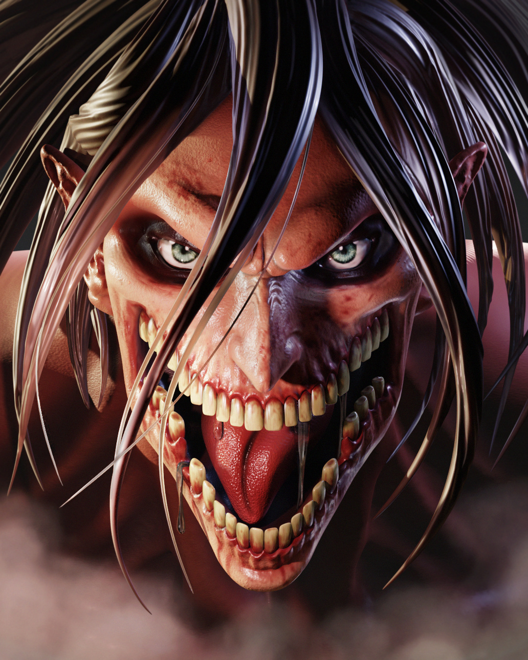 Eren Titan Roaring! - Attack on Titan - Shingeki No Kyojin