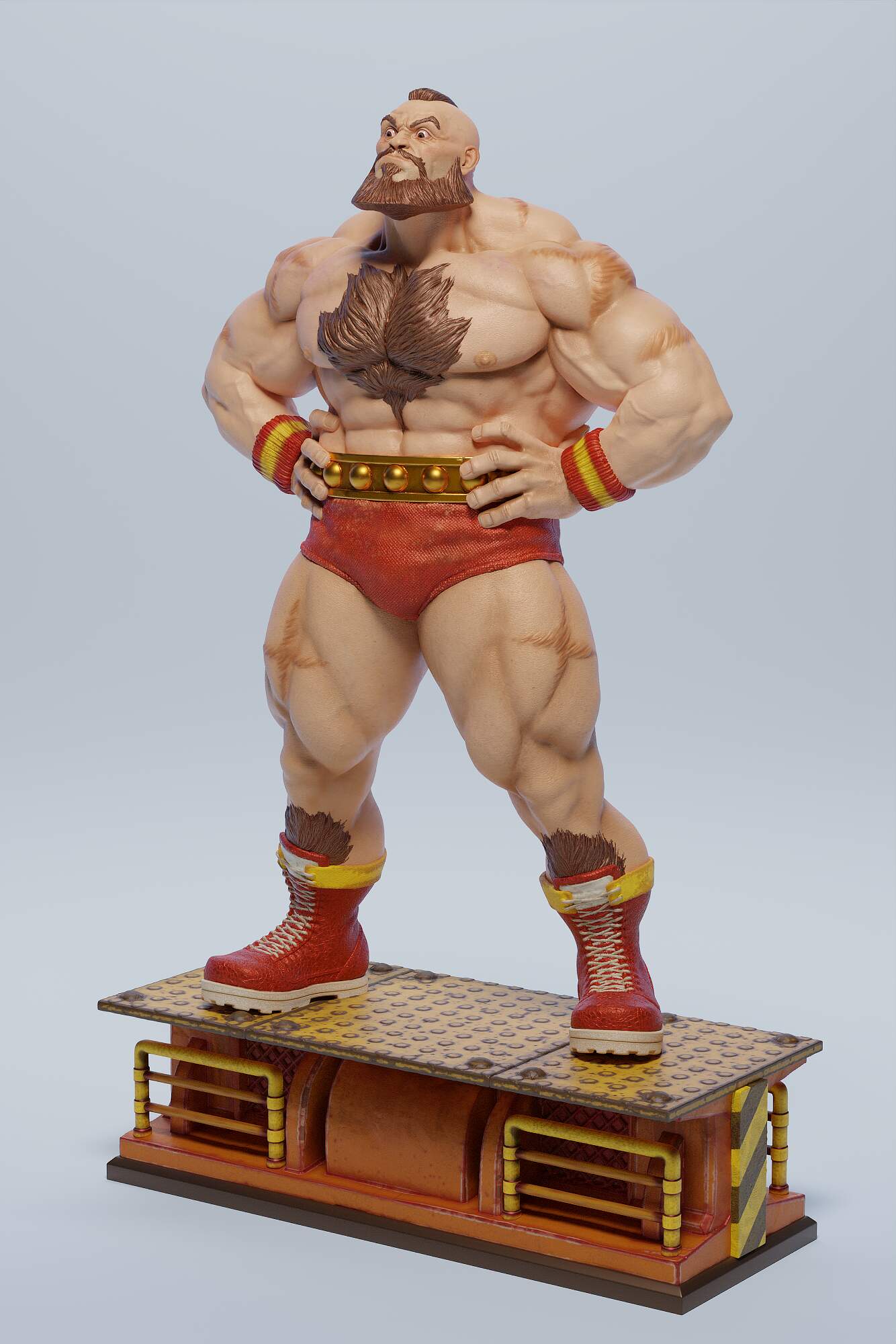 Zangief for 3D Print, 1/6 Scale Statue - ZBrushCentral